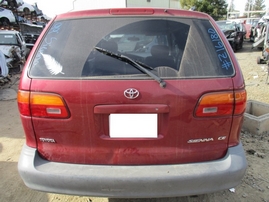 1999 TOYOTA SIENNA CE BURGUNDY 3.0L AT Z16180